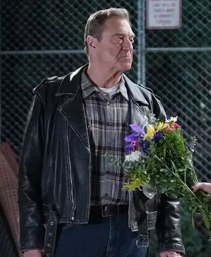 The Conners Dan Conner Black Motorcycle Leather Jacket