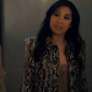 The Equalizer Liza Lapira Snake Leather Jacket side