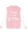 The First Time The Kid Laroi Pink Varsity Jacket Backside