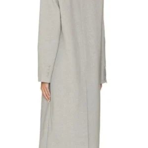 The Kardashians S5 Kris Jenner Grey Long Coat Backside