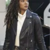 The Rookie Nyla Harper Black Biker Leather Jacket
