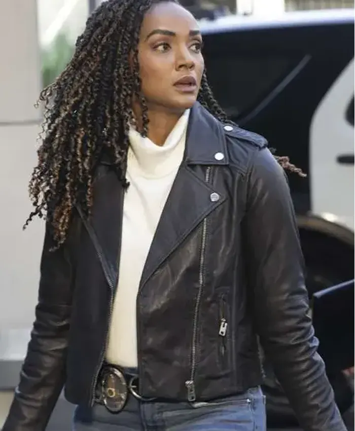 The Rookie Nyla Harper Black Biker Leather Jacket