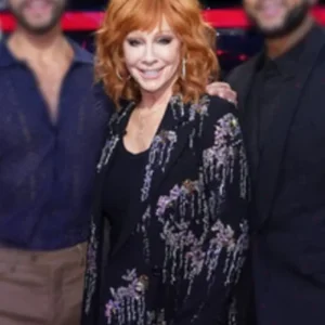 The Voice S025 Reba McEntire Embellished Black Blazer