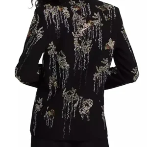 The Voice S025 Reba McEntire Embellished Black Blazer Back