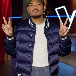 The Voice S25 Chance the Rapper Blue Puffer Jacket