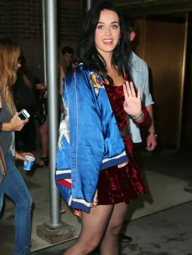 Tiger Jacket Katy Perry Blue Bomber Jacket