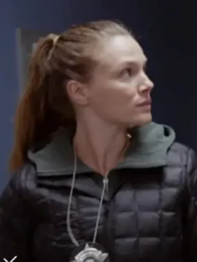 Tracy Spiridakos Chicago Fire S11 Black Quilted Jacket