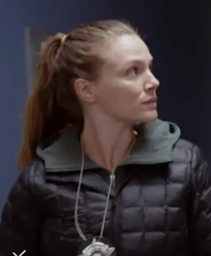 Tracy Spiridakos Chicago Fire S11 Black Quilted Jacket