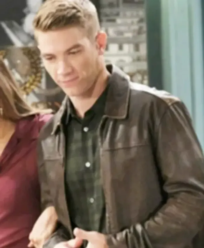 Tripp Johnson Days Of Our Lives 2024 Brown Leather Jacket