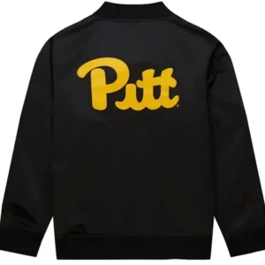 University of Pittsburgh Louis Riddick Satin Bomber Jacket Back