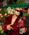 Usher Met Gala After Party 2024 MAroon Blazer