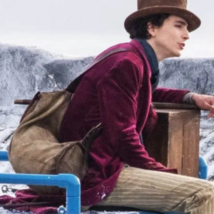 Willy Wonka 2023 Velvet Long Coat