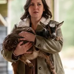 Yellowjackets Melanie Lynskey Shearling Green Jacket