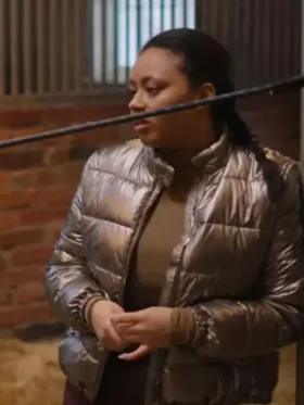 Young Royals Felice Silver Puffer Jacket