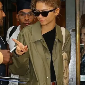 Zendaya Met Gala Co chair Duties Green Leather Coat
