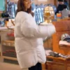 Zoe Saldana T Mobile Commercial White Puffer Jacket
