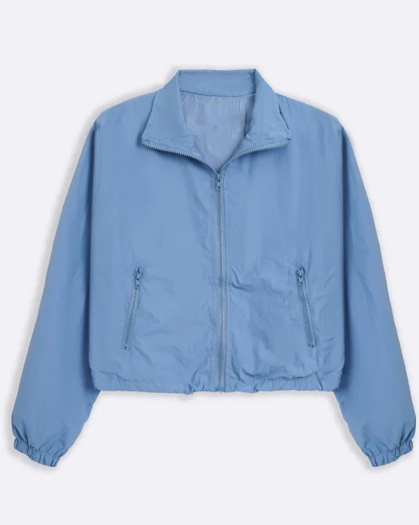 lorna Cropped Parachute Blue Jacket