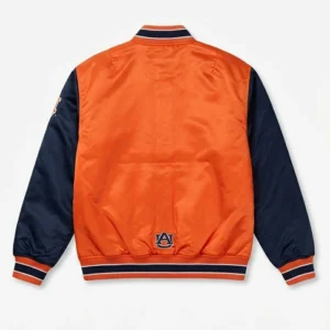 80’s Retro Auburn University Tigers Orange Varsity Jacket Back