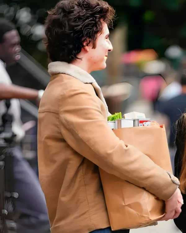 A Complete Unknown Timothee Chalamet Sherpa Cotton Jacket On Sale