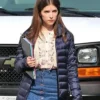 A Simple Favor Anna Kendrick Blue Puffer Jacket