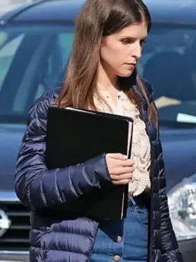 A Simple Favor Anna Kendrick Blue Puffer Jacket For Sale