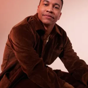 Aaron Moten Fallout 2024 Brown Corduroy Jacket