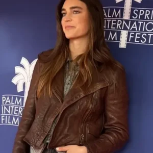 Adrienne Ackerman Ezra Brown Biker Leather Jacket