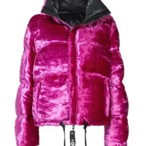 Ariana Grande 7 Rings Pink Puffer Jacket For Women