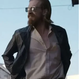 Austin Amelio Hit Man 2024 Black Leather Jacket