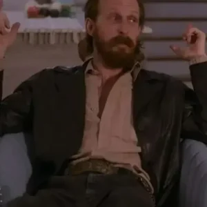 Austin Amelio Hit Man 2024 Black Leather Jacket For Sale