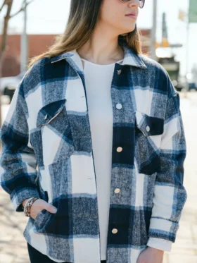 Battle on the Beach S04 Sam Checkered Shacket For Sale