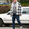 Ben Affleck Plaid White Wool Jacket