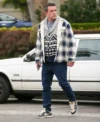 Ben Affleck Plaid White Wool Jacket