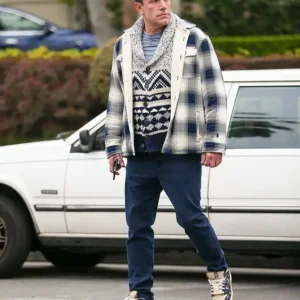 Ben Affleck Plaid White Wool Jacket