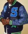 Blue LBF X Seattle Sounders Letterman Jacket