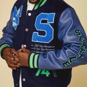 Blue LBF X Seattle Sounders Letterman Jacket