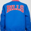 Buffalo Bills Crest Emblem Royal Blue Varsity Jacket Back