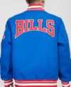 Buffalo Bills Crest Emblem Royal Blue Varsity Jacket Back