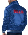 Buffalo Bills Silver Tab Satin Trucker Varsity Jacket Back