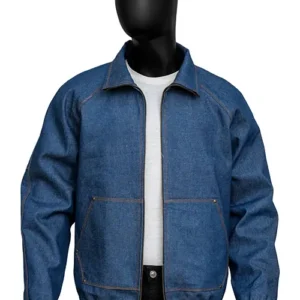 Buy BTS Dynamite Jungkook Blue Denim Bomber Jacket For Sale 