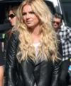 Buy Britney Spears Black Leather Jacket For Sale 