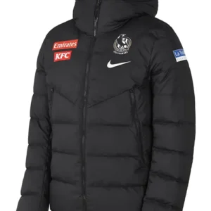 Buy Collingwood Black Puffer hooded Jacket For Sale Men And Women