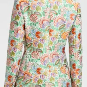 Buy Elsbeth Tascioni TV Series Elsbeth Season 1 Episode 10 2024 Carrie Preston Floral Print Jacquard Blazer For Sale Men And Women
