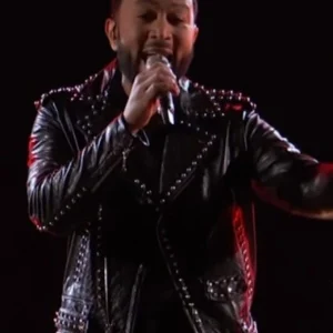 Buy John Legend The Voice S25 Finale Black Studded Jacket