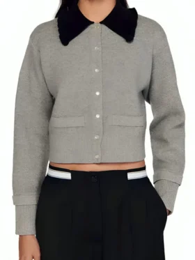 Buy Monet Mazur All American S06 Grey Wool Jacket