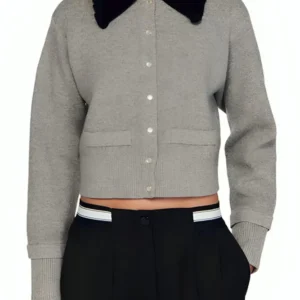 Buy Monet Mazur All American S06 Grey Wool Jacket