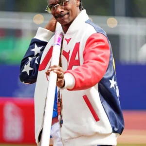 Buy Snoop Dogg U.S. 2024 Olympic Leather Bomber Jacket