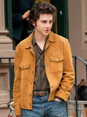 Buy Timothee Chalamet A Complete Unknown Brown Suede Jacket