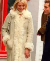 Cameron Diaz White Fur Coat