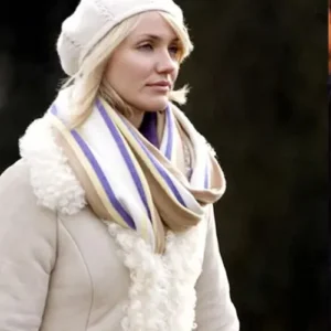 Cameron Diazs White Fur Coat